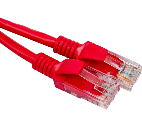 Патч-корд ExeGate UTP-RJ45-RJ45-5e-2M-RD, UTP, cat.5e, 2м, красный 258676