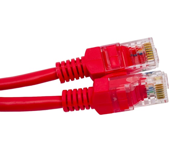 Патч-корд ExeGate UTP-RJ45-RJ45-5e-2M-RD, UTP, cat.5e, 2м, красный 258676
