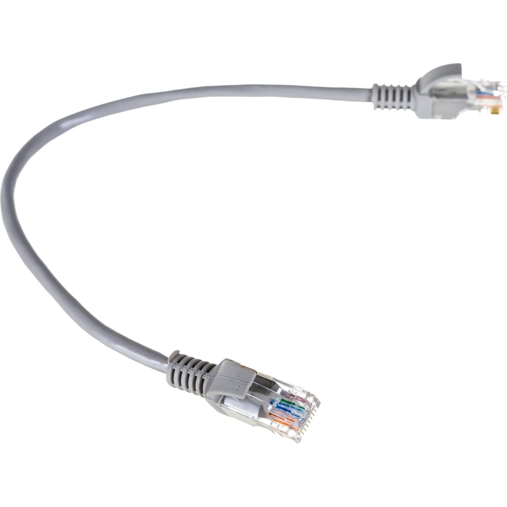 Патч-корд ExeGate UTP-RJ45-RJ45-5e-0,3M-GY, UTP, cat.5e, 0.3м, серый ...