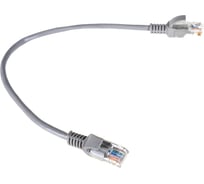 Патч-корд ExeGate UTP-RJ45-RJ45-5e-0,3M-GY, UTP, cat.5e, 0.3м, серый 258663