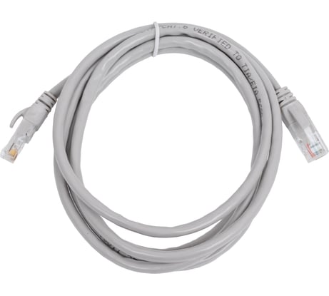 Патч-корд ExeGate UTP-RJ45-RJ45-C6-2M-GY, UTP, cat.6, 2м, серый 272313