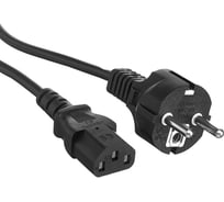 Кабель питания ExeGate Power PC-1,5P Евровилка Schuko- C13/0.75mm2, медь, черный, 10A, 1.5м 280643