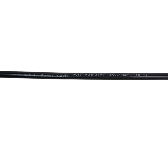 Кабель питания ExeGate Power PC-10P Евровилка Schuko-C13/0.75mm2, медь, черный, 10A, 10м 280656