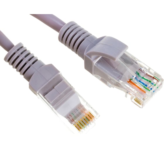 Медный патч-корд ExeGate UTP-RJ45-RJ45-5e-CU-0,3M-GY, UTP, cat.5e, 0.3м, серый 282008