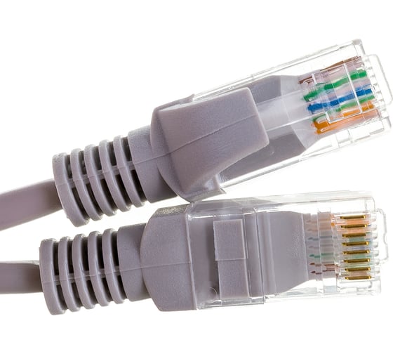 Медный патч-корд ExeGate UTP-RJ45-RJ45-5e-CU-0,3M-GY, UTP, cat.5e, 0.3м, серый 282008