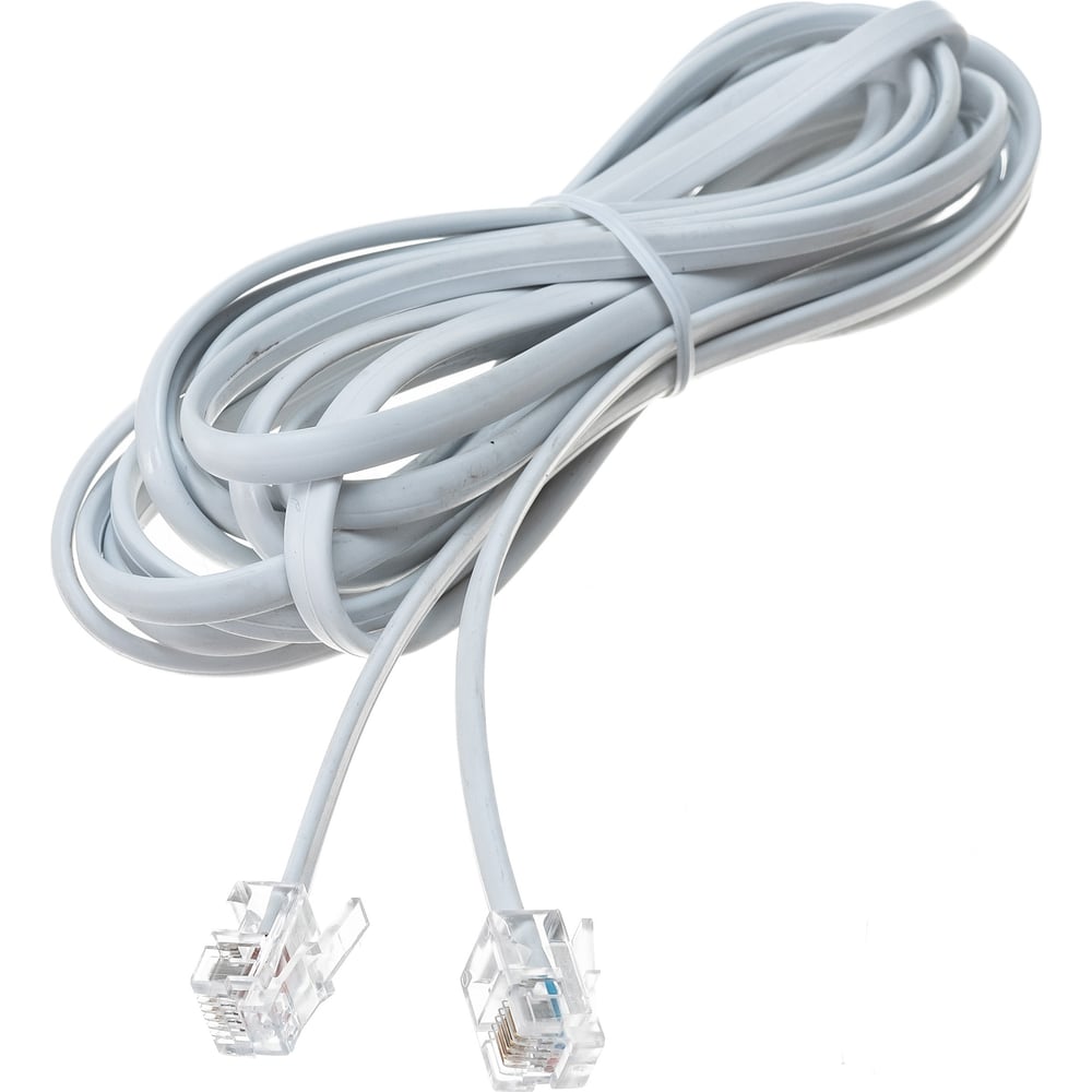 Телефонный удлинитель REXANT RJ-11 (6P-4C), 3 м, белый 18-3031 ...