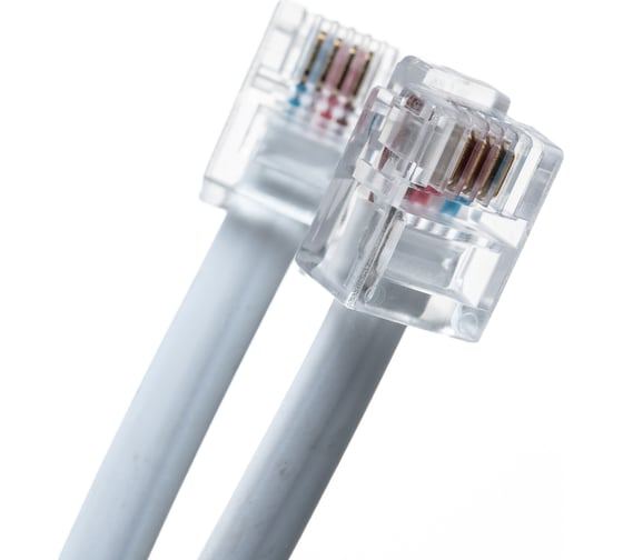 Телефонный удлинитель REXANT RJ-11 (6P-4C), 3 м, белый 18-3031