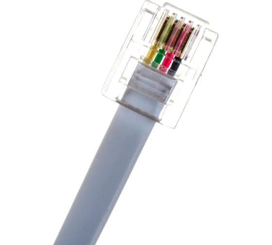 Телефонный удлинитель REXANT RJ-11 (6P-4C), 5 м, белый 18-3051