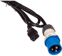 Шнур питания LANMASTER C19-I309 Male, 3х2.5, 220В, 16А, 2.5 метра, черный, LAN-PP9M/19-2.5-BK
