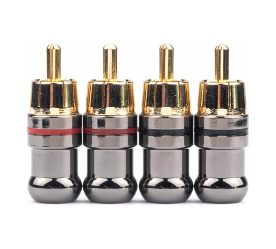 Коннектор RCA SWAT, матовый хром, упак 4 штуки SWAT SRCA-04 1
