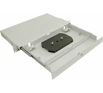 Выдвижной оптический стоечный кросс TopLan 19 8 SC/UPC адаптеров, многомодовый, 1U, серый КРСв-Top-1U-8SC/U-OM2-GY