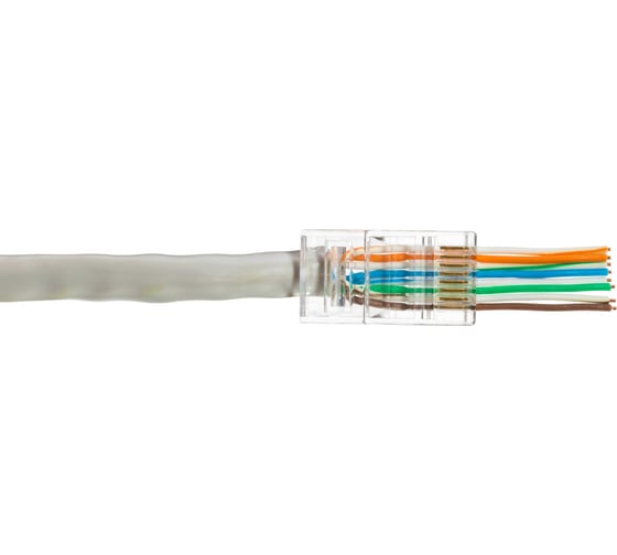 Сквозной коннектор RJ-45 8p8c TWIST cat. 5e, 100шт. CN-8P8C-C5E-U-H-TWCS/100