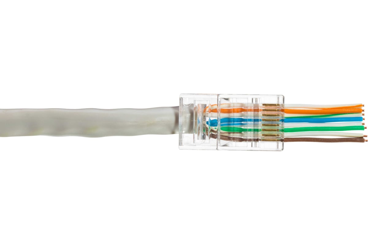 Сквозной коннектор RJ-45 8p8c TWIST cat. 5e, 20шт. CN-8P8C-C5E-U-H-TWCS/20