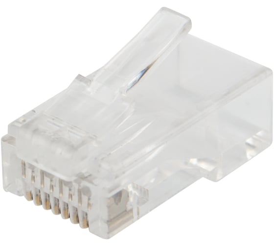 Сетевой разъем LAN на кабель REXANT штекер RJ-45 (8Р8С) под обжим, категория 6, 10шт 06-0085-A10