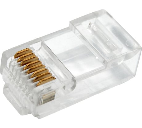 Сетевой разъем REXANT LAN на кабель, штекер RJ-45 (8Р8С), под обжим, 2 шт. 06-0081-A2