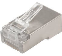 Сетевой разъем LAN на кабель REXANT штекер RJ-45 (8Р8С), под обжим, в экране, 10 шт. 06-0082-A10