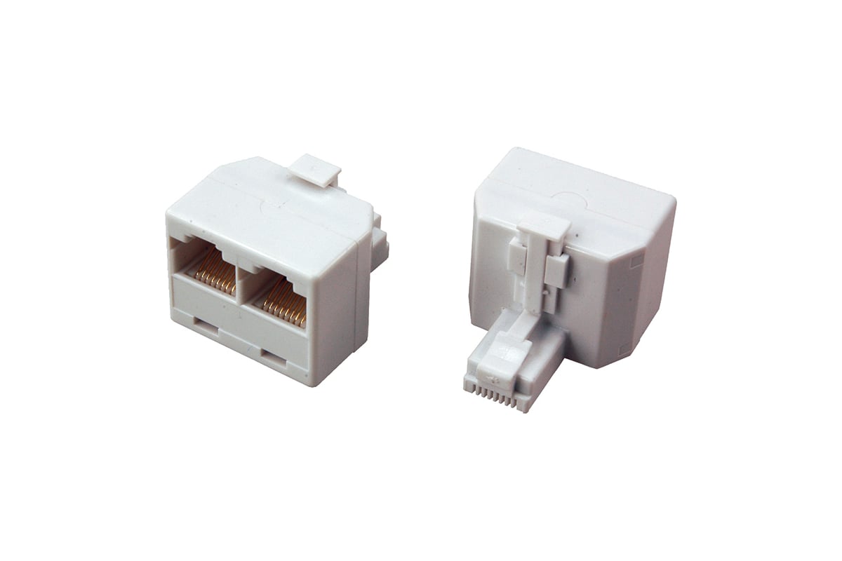 Сетевой переходник LAN REXANT штекер RJ-45 (8Р8С) -2 гнезда RJ-45 (8Р8С ...