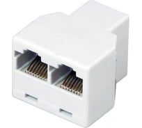 Сетевой переходник REXANT LAN, гнездо RJ-45 (8Р8С) - 2 гнезда RJ-45 (8Р8С) 06-0112-B