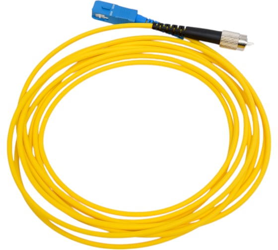 Оптический переходной патч-корд REXANT (SM), 9/125 (OS2), SC/UPC-FC/UPC, (Simplex), LSZH, 3м 50-2802