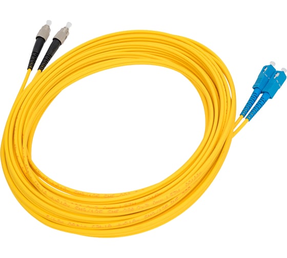 Оптический патч-корд REXANT (SM), 9/125 (OS2), SC/UPC-FC/UPC, (Duplex), 3 мм, LSZH, 10 м 50-2857-2 1