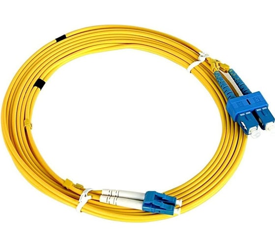 Оптический патч-корд REXANT (SM), 9/125 (OS2), LC/UPC-SC/UPC, 3 мм (Duplex), LSZH, 2 м 50-2477-1