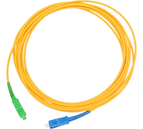 Оптический переходной патч-корд REXANT (SM), 9/125 (OS2), SC/APC-SC/UPC, (Simplex), LSZH, 5м 50-2053
