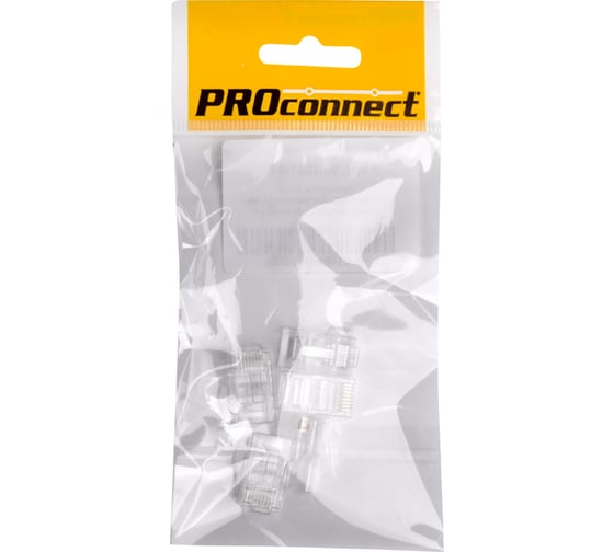 Разъем RJ-45 (8P8C) PROCONNECT под витую пару, UTP, категория 5e, 5шт 05-1021-6-9