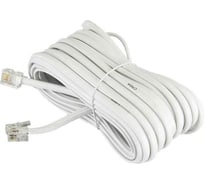 Телефонный удлинитель RJ-11 (6р4с) Retic 10м, белый, TWCS-TEC-10M-W