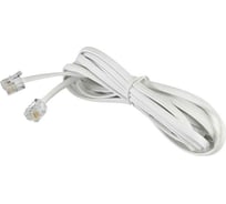 Телефонный удлинитель RJ-11 (6р4с) Retic 3м, белый, TWCS-TEC-03M-W