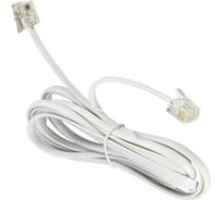 Телефонный удлинитель RJ-11 (6р4с) TWIST 2м, белый, TWCS-TEC-02M-W