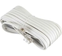 Телефонный удлинитель RJ-11 (6р4с) TWIST 7м, белый, TWCS-TEC-07M-W