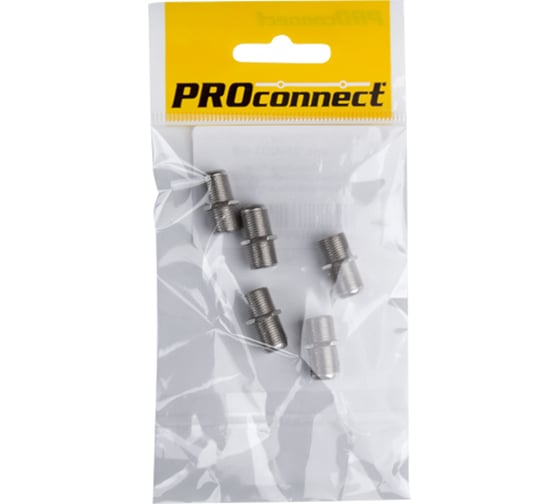 Антенный переходник PROCONNECT RG-6, SAT, гнездо F - гнездо F, бочка, 5шт 05-4201-6-9 1