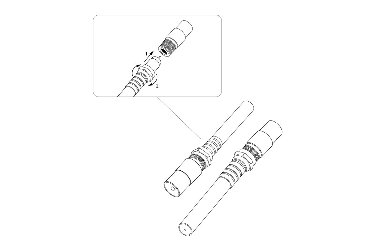 Переход F-гнездо на штекер ТВ PROCONNECT 100 шт 05-4303-4 - выгодная ...