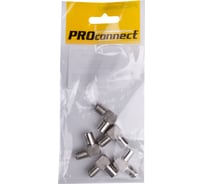 Антенный переходник PROCONNECT RG-6, SAT, гнездо F - штекер ТВ, угловой 5шт 05-4311-4-9