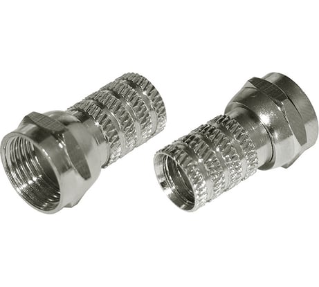 Антенный разъем на кабель REXANT штекер F для кабеля RG-59, 2шт 06-0003-A2