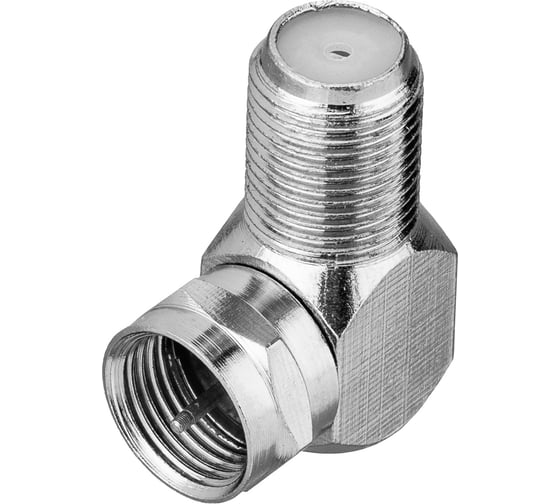 Антенный угловой переходник REXANT RG-6, SAT, штекер F - гнездо F, 06-0021-A
