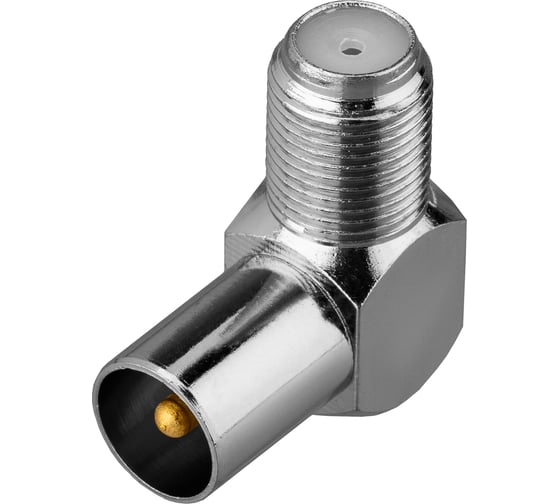 Антенный переходник REXANT (гнездо F - штекер TV), RG-6, угловой 06-0027-A