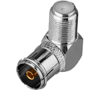 Антенный переходник REXANT гнездо F - гнездо TV RG-6, угловой 06-0026-A