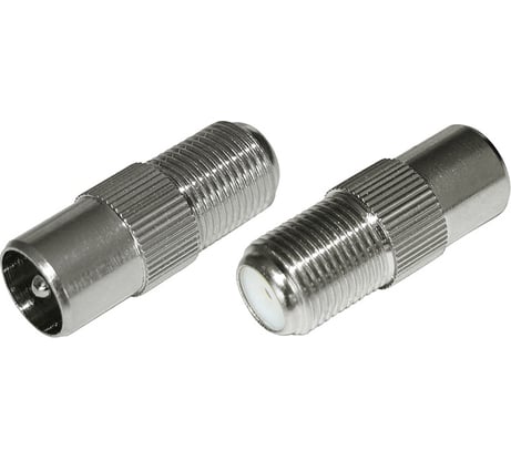 Антенный переходник REXANT RG-6, SAT, гнездо F - штекер ТВ 06-0025-A