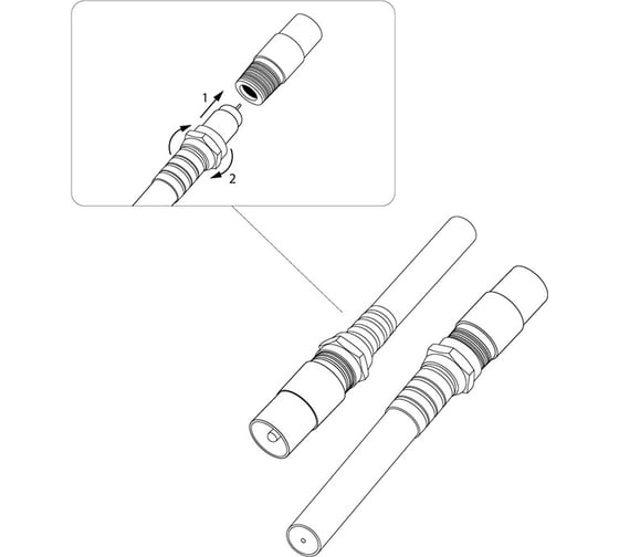 Антенный переходник REXANT RG-6, SAT, гнездо F - штекер ТВ 06-0025-A
