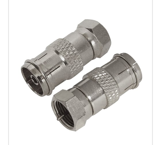 Антенный переходник REXANT RG-6, штекер F - гнездо ТВ 06-0028-A 1