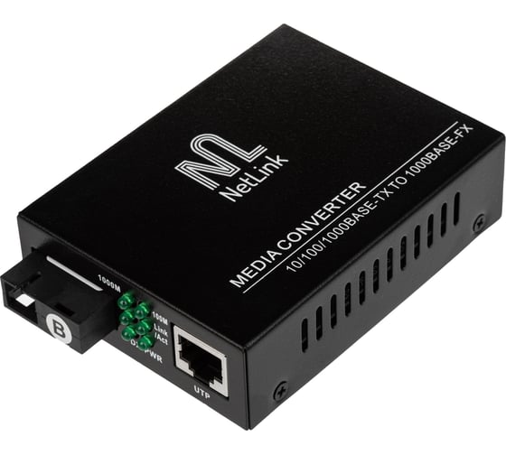 Медиаконвертер Netlink GE-920A20SC (Tx-1310nm, Rx-1550nm) 10/100/1000 Mb УТ000004762