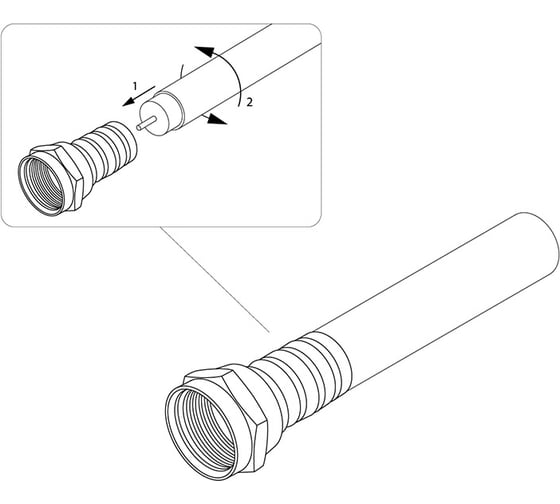 F-разъем RG-6 PROCONNECT Gold 100 шт 05-4003-5