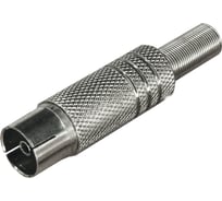 Антенный штекер гнездо ТВ REXANT никель c пружиной 100 шт 05-2014