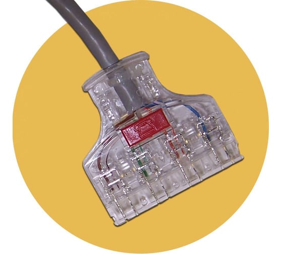 Патч-корд LANMASTER 110 тип - RJ45, 4 пары, UTP, кат 6, 1 м, LAN-45-P4-1.0/6