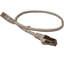 Патч-корд LANMASTER RJ45 - RJ45, 4 пары, FTP, категория 6, 0.5 м, серый, LAN6-S45-45-0.5-GY