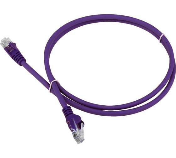 Патч-корд LANMASTER RJ45 - RJ45, 4 пары, UTP, категория 5е, 1 м, фиолетовый, LSZH, LAN-PC45/U5E-1.0-VI