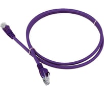 Патч-корд LANMASTER RJ45 - RJ45, 4 пары, UTP, категория 5е, 1.5 м, фиолетовый, LSZH, LAN-PC45/U5E-1.5-VI