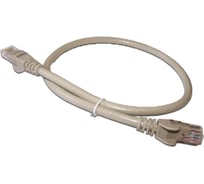 Патч-корд LANMASTER RJ45 - RJ45, 4 пары, UTP, категория 6, 0.5 м, серый, LAN6-45-45-0.5-GY