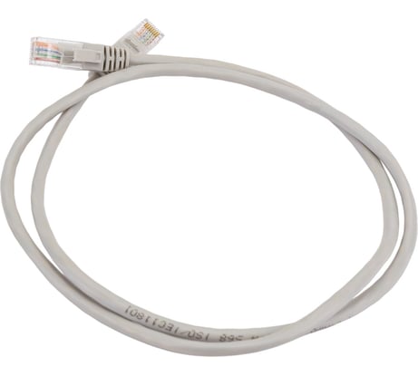 Патч-корд TDM ELECTRIC народный U/UTP Cat 5e 4PR 24AWG PVC, литой, 1 м, серый SQ0115-0002